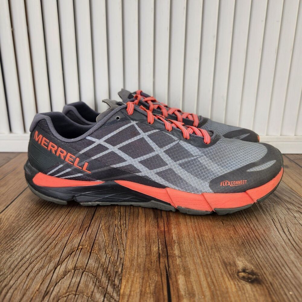 Merrell Bare Access Paloma Running Shoes Womens Size 8.5 Gray Orange Minimalist